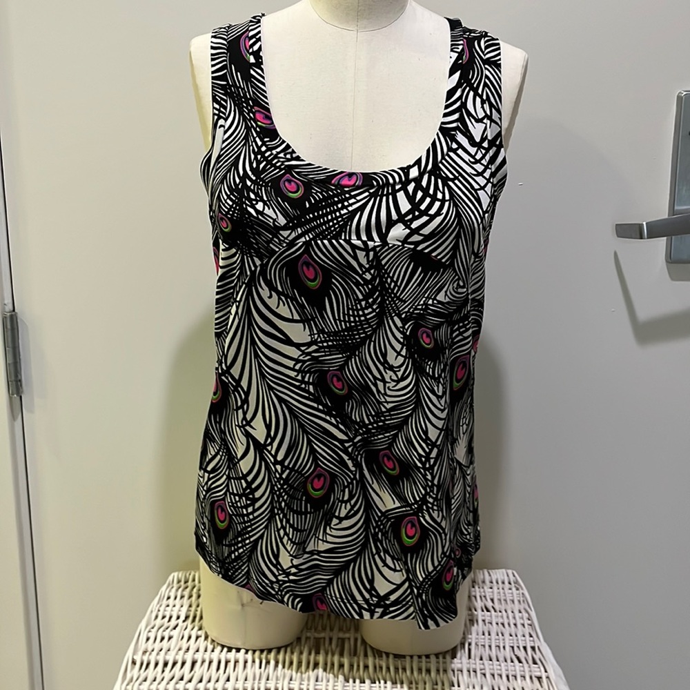 Peacock Patterned Tank Top - image 1